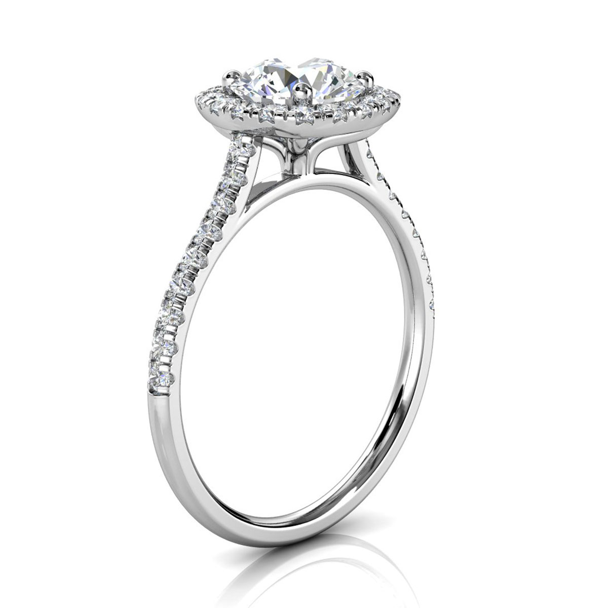 14K White Gold Serra Halo Lab Grown Diamond Ring (1/3 ct. tw)
